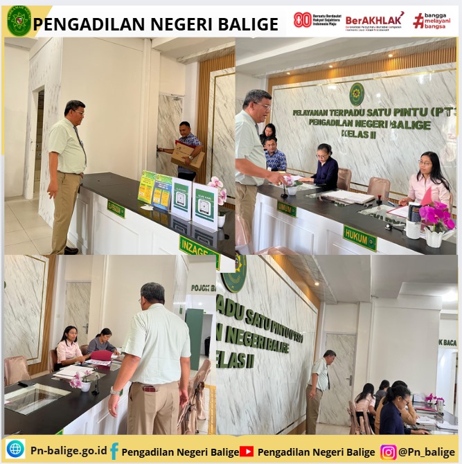 Ketua Pengadilan Negeri Balige melaksanakan pengawasan di PTSP Pengadilan Negeri Balige Ketua Pengadilan Negeri Balige melaksanakan pengawasan di PTSP Pengadilan Negeri Balige